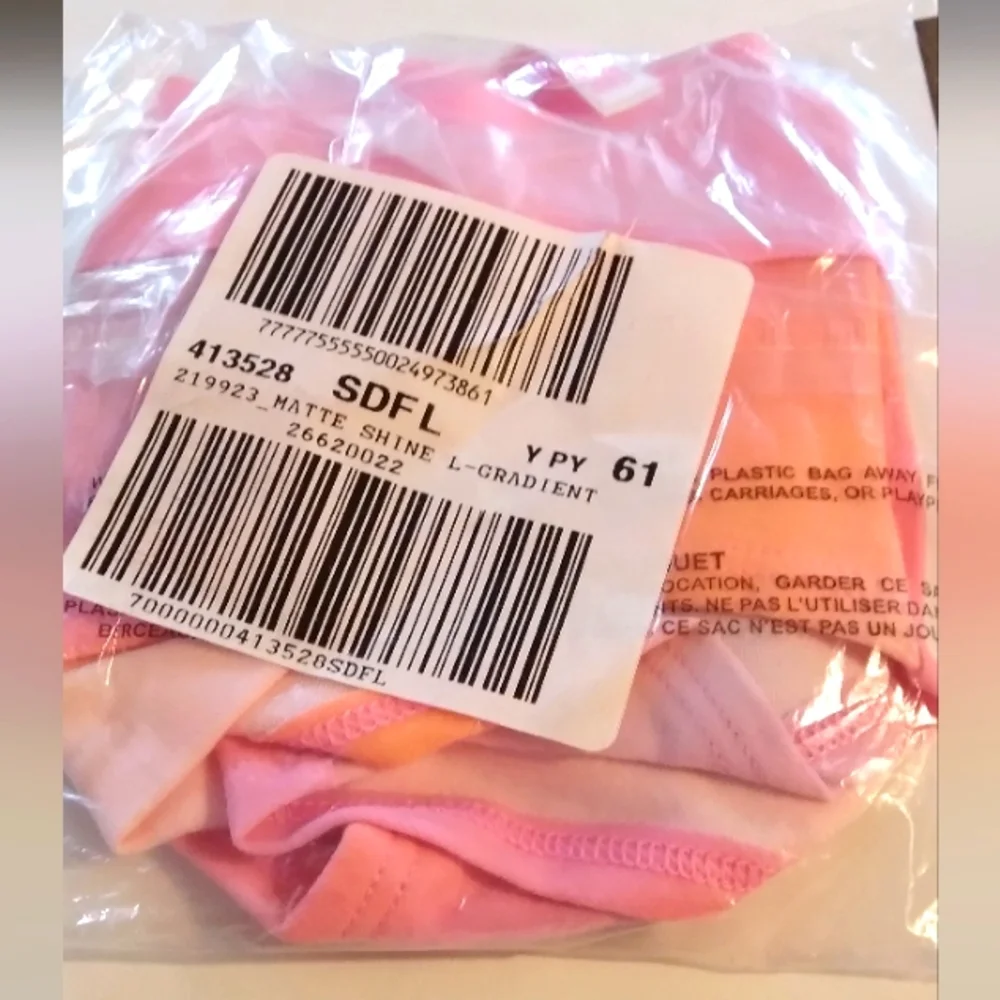 NWT Victoria's Secret Gradiant Pink/Orange with Logo Graphic Hipster Panty L - Picture 3 of 4